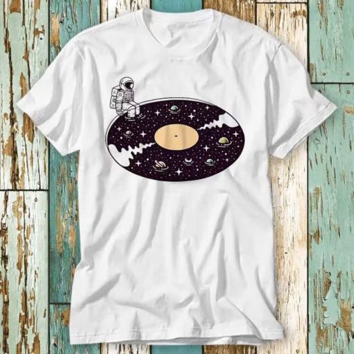 Cosmic Sound Astronaut Vinyl Pool Planet Music T Shirt