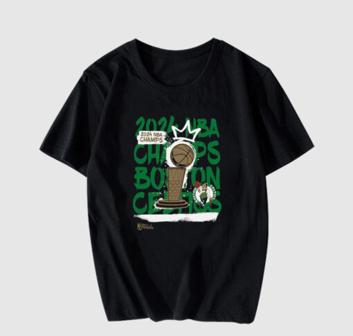 Boston Celtics Sportiqe 2024 NBA Finals Champions T Shirt